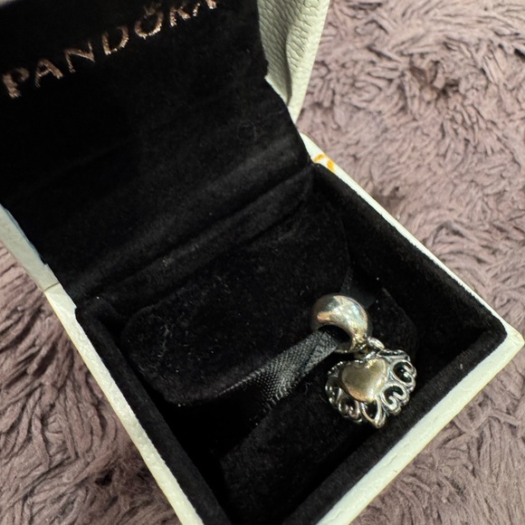 Pandora Silver and Gold Heart Charm - Picture 2 of 2
